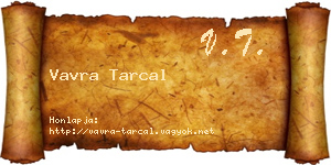 Vavra Tarcal névjegykártya